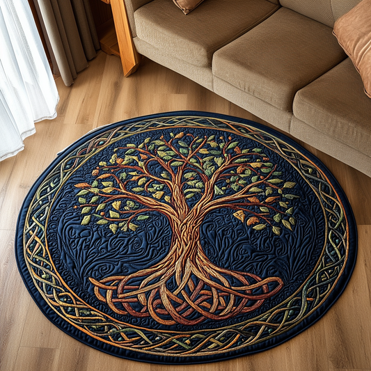 Midnight Grove Quilted Round Mat NCU0NT3459