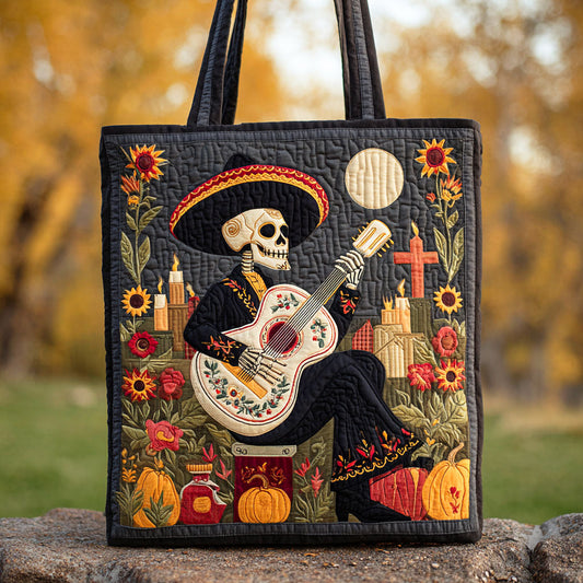 Midnight Guitar Quilted Tote Bag NCU0TD309