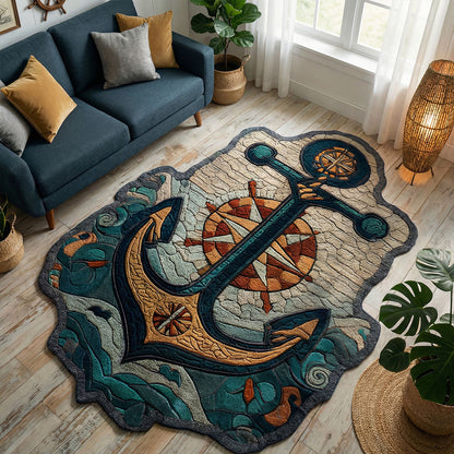 Midnight Harbor Mosaic Custom Shape Area Rug NCU0PT11618