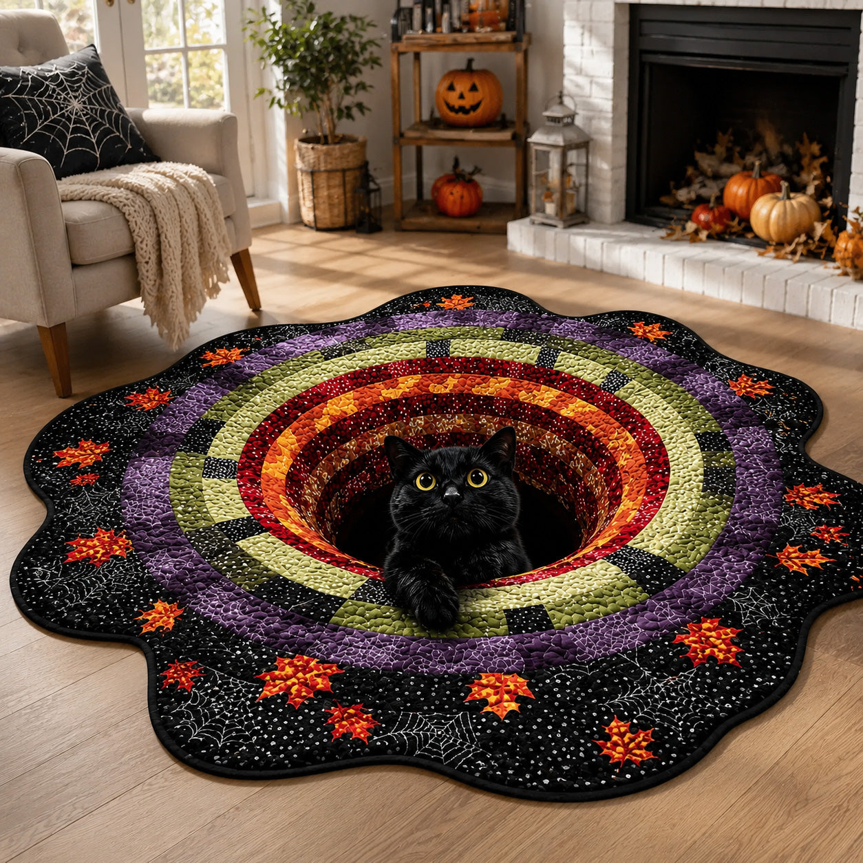 Midnight Harvest Custom Shape Area Rug NCU0VL3593