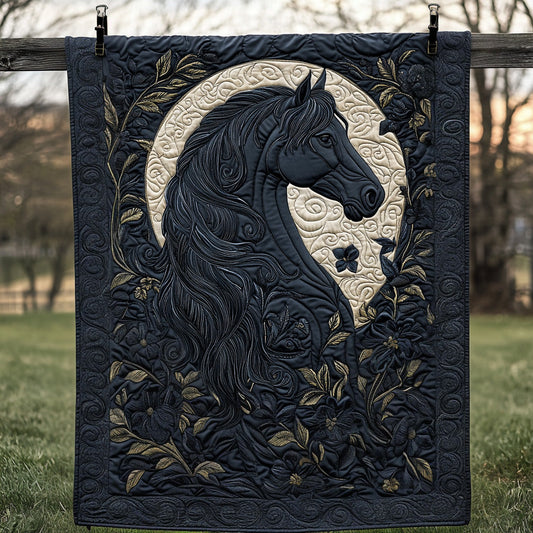 Midnight Horse Quilted Blanket NCU0DV6355