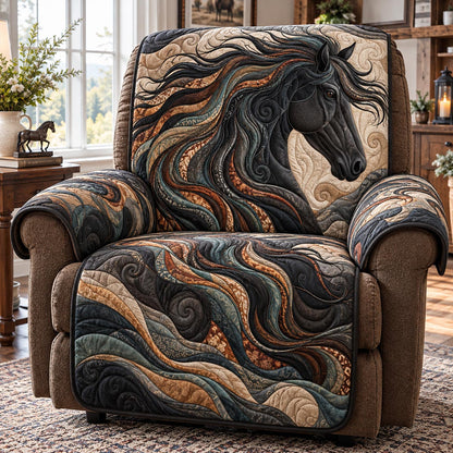 Midnight Horse Spirit Quilted Sofa Cover NCU0DV10433