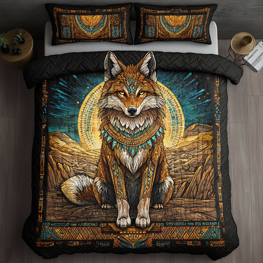 Midnight Howl 3-Piece Quilted Bedding Set NCU0DK6595