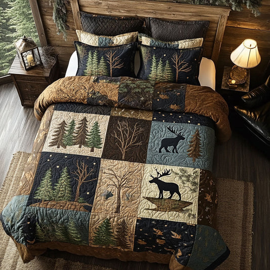Midnight Howl 3-Piece Quilted Bedding Set NCU0PT8576