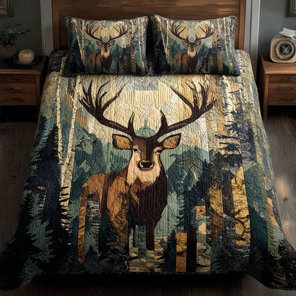 Midnight Hunter 3-Piece Quilted Bedding Set NCU0PT7454