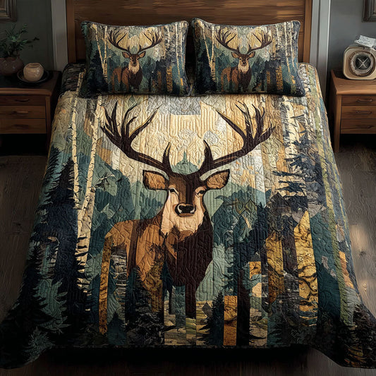 Midnight Hunter 3-Piece Quilted Bedding Set NCU0PT7454