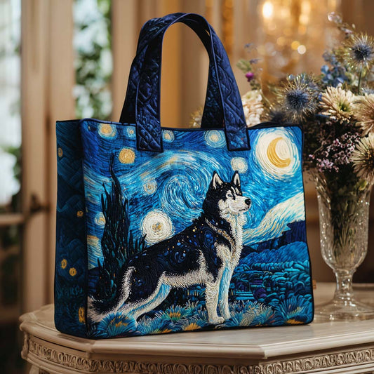 Midnight Husky Quilted Tote Bag NCU0NT9094