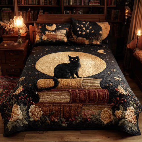 Midnight Librarian 3-Piece Quilted Bedding Set NCU0VL3177
