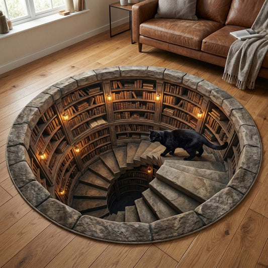 Midnight Library Stair Round Carpet NCU0TV1742