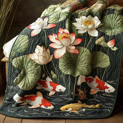 Midnight Lily Quilted Blanket NCU0XD2652