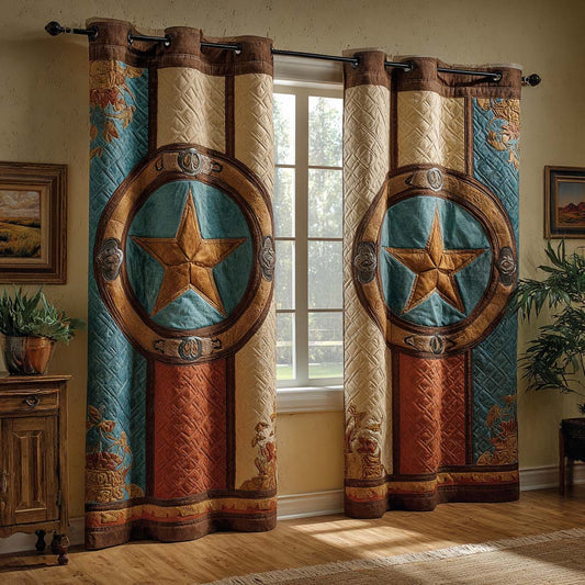 Midnight Lone Star Quilted Curtains NCU0XD2148