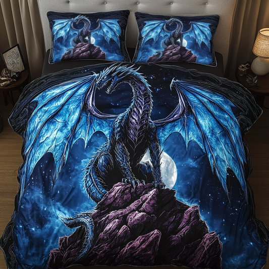 Midnight Majesty 3-Piece Quilted Bedding Set NCU0VL1292