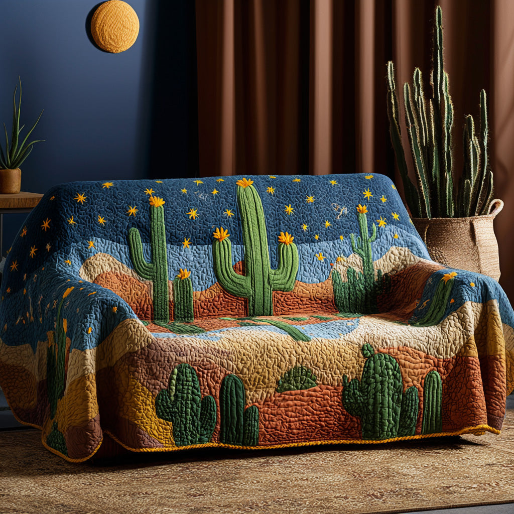 Midnight Mesa Quilted Sofa Cover NCU0VL3033