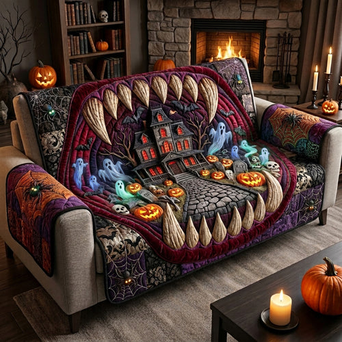 Midnight Monster Quilted Sofa Cover NCU0PT11819