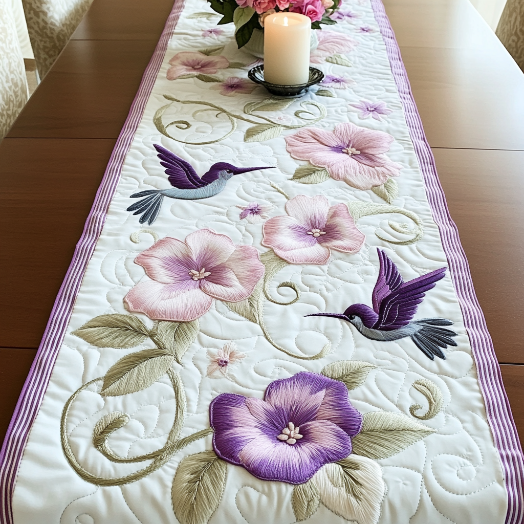 Nectar Table Midnight Nectar Quilted Table Runner NCU0VH3169 – Vantique