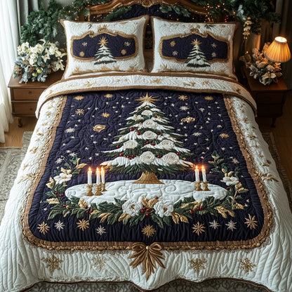 Midnight Noel 3-Piece Quilted Bedding Set NCU0DV8465