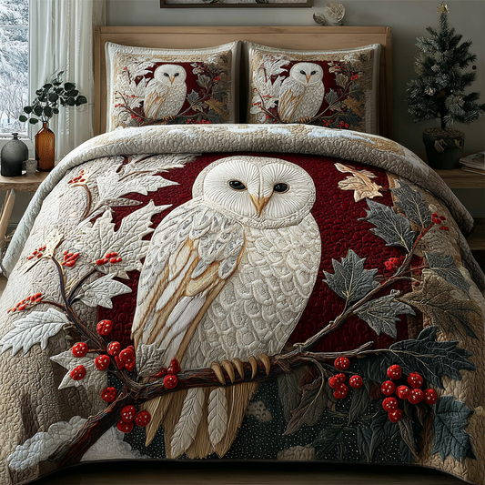 Midnight Owl 3-Piece Quilted Bedding Set NCU0DK10482