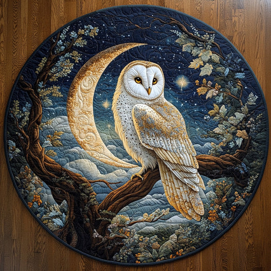 Midnight Owl Quilted Round Mat NCU0DV6274