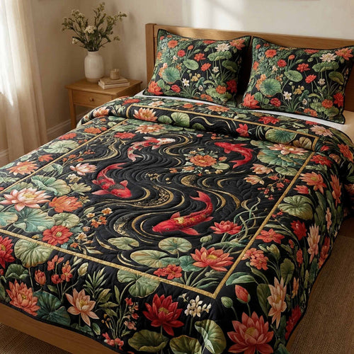 Midnight Pond 3-Piece Quilted Bedding Set NCU0XD2628