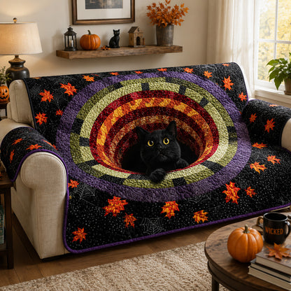 Midnight Portal Quilted Sofa Cover NCU0VL3616