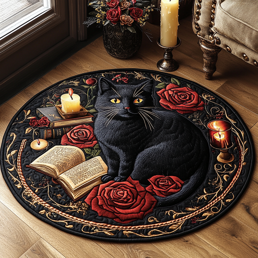 Midnight Prowl Quilted Round Mat NCU0DV3280