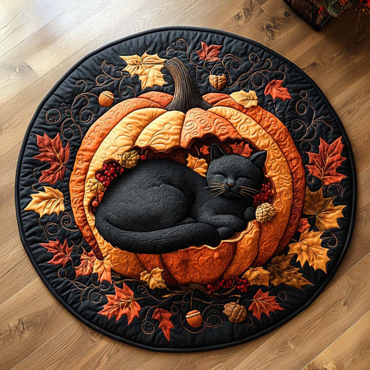 Midnight Prowl Quilted Round Mat NCU0XD292