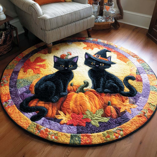 Midnight Prowler Quilted Round Mat NCU0TD159
