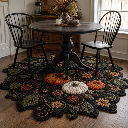 Midnight Pumpkin Garden Custom Shape Area Rug NCU0DV10004