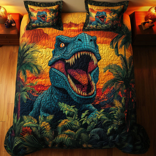 Midnight Raptor 3-Piece Quilted Bedding Set NCU0NT6920