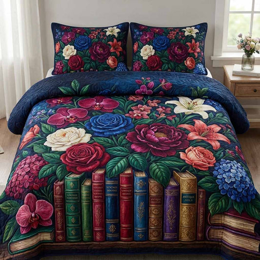 Midnight Romance 3-Piece Quilted Bedding Set NCU0XD2621