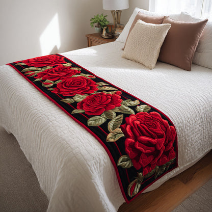 Midnight Rose Quilted Bed Runner NCU0DK11853