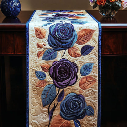 Midnight Roses Quilted Table Runner NCU0NT4633