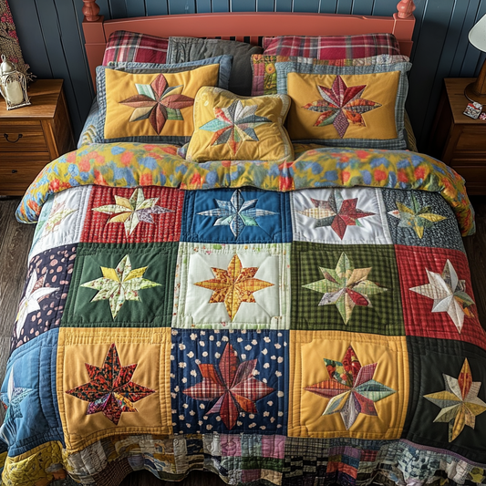 Midnight Shine 3-Piece Quilted Bedding Set NCU0VH3697