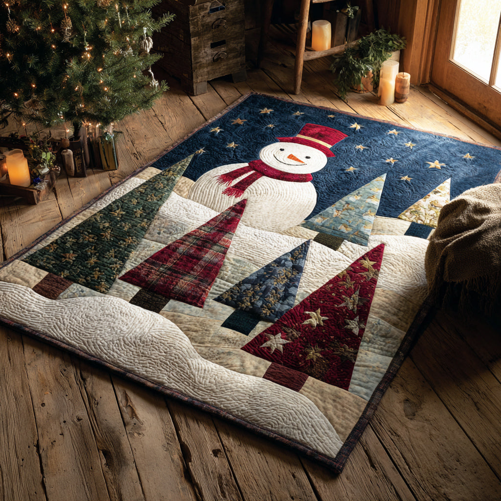 Midnight Snowman Star Area Rug NCU0HH1329
