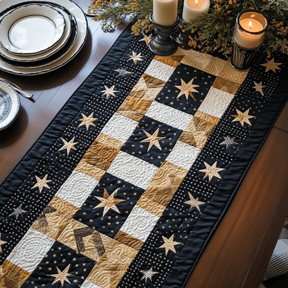 Midnight Spark Quilted Table Runner NCU0VH2903