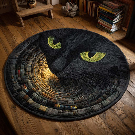 Midnight Spiral Quilted Round Mat NCU0XD1034