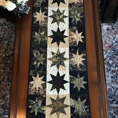 Midnight Stars Quilted Table Runner NCU0NT7701