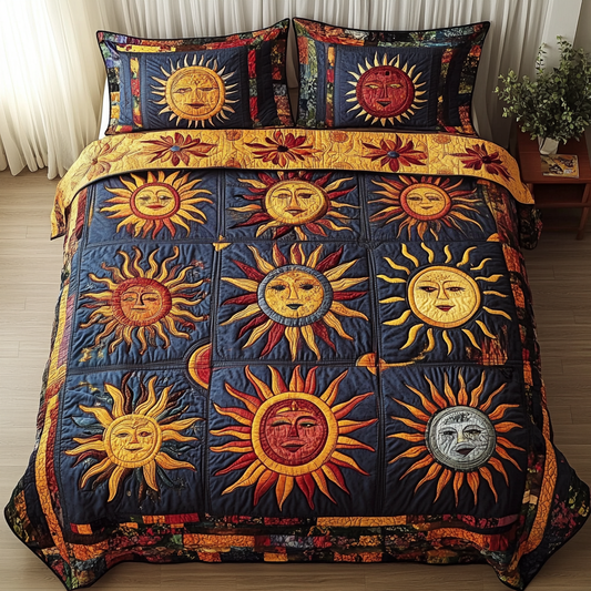 Midnight Sun 3-Piece Quilted Bedding Set NCU0VH2956