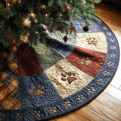 Midnight Trail Christmas Quilted Tree Skirt NCU0TV1074