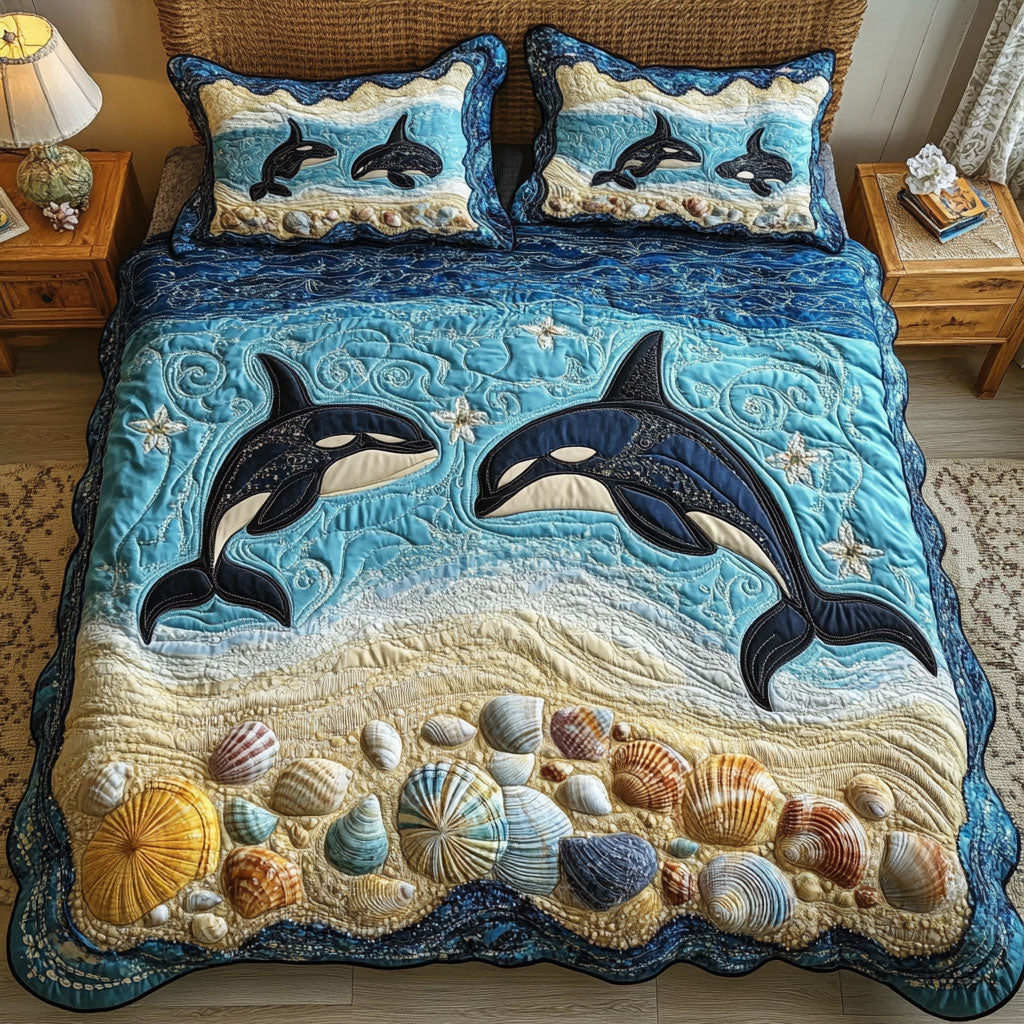 Midnight Voyager 3-Piece Quilted Bedding Set NCU0NT6986