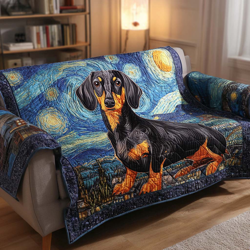 Midnight Wanderer Quilted Sofa Cover NCU0XD1285