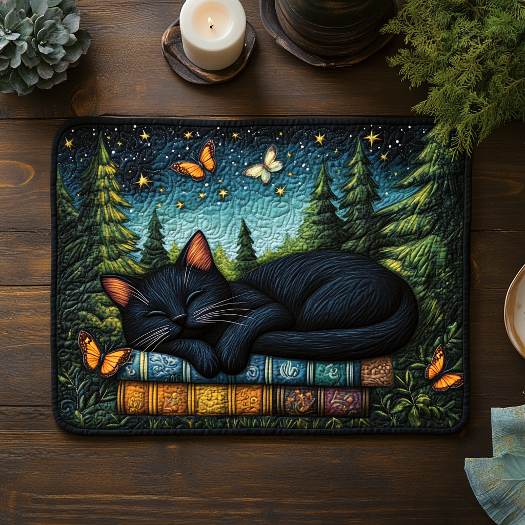 Midnight Whisker Quilted Placemat NCU0DV5749