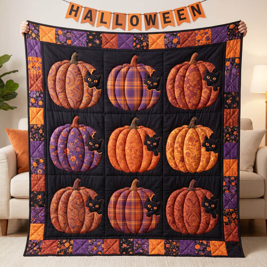 Midnight Whiskers Quilted Blanket NCU0TD3008