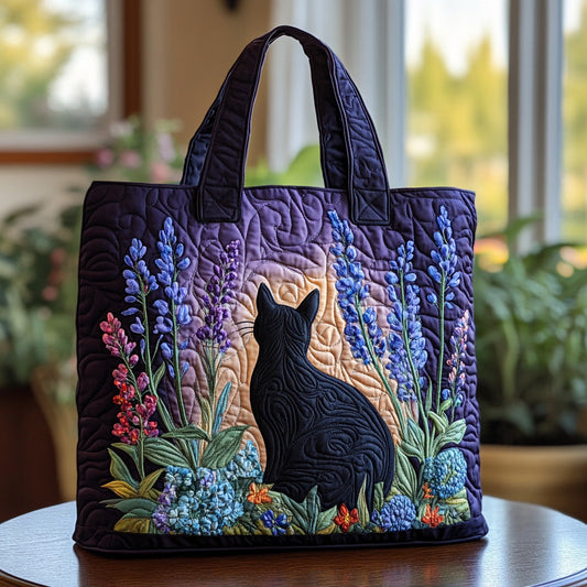 Midnight Whiskers Quilted Tote Bag NCU0DV7036