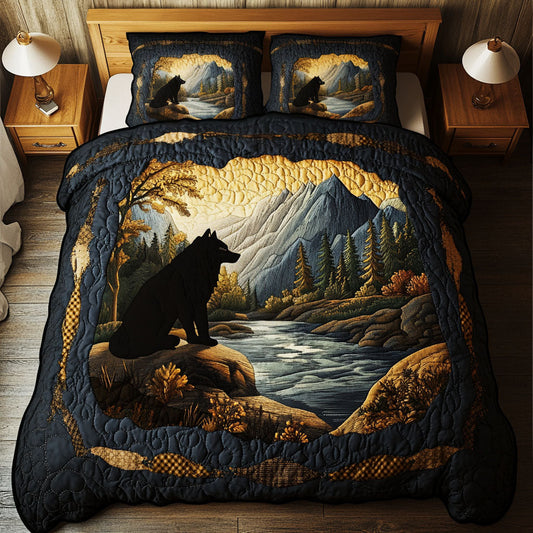 Midnight Wilderness 3-Piece Quilted Bedding Set NCU0NT4907