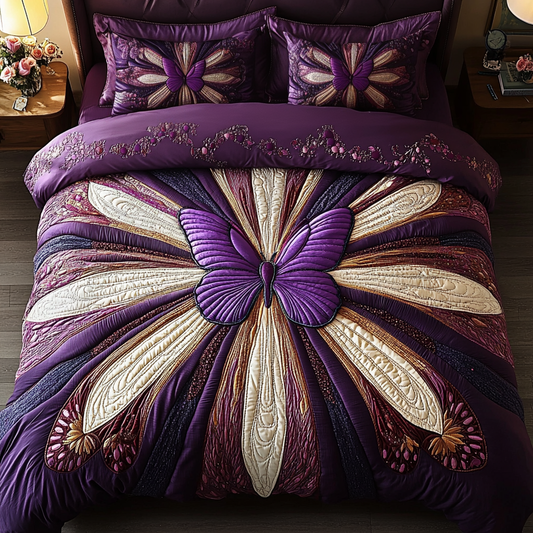 Midnight Wings 3-Piece Quilted Bedding Set NCU0VH2164