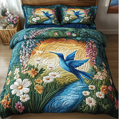 Midnight Wings 3-Piece Quilted Bedding Set NCU0VH3405