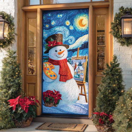 Midnight Winter Glow Quilted Door Cover NCU0TD1775