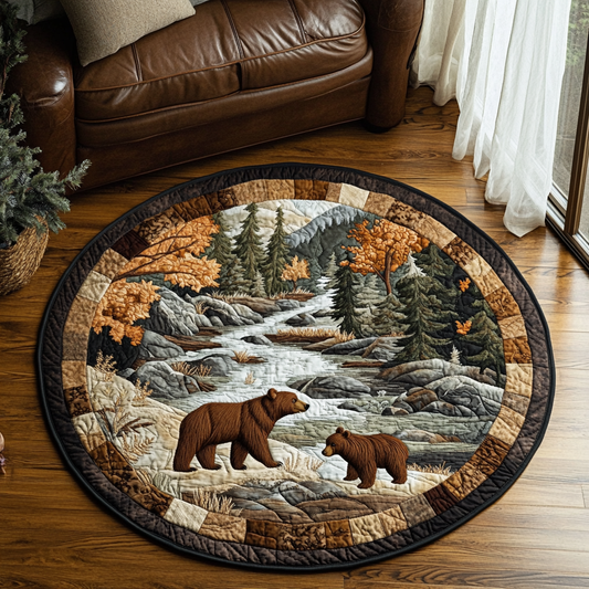 Mighty Bear Quilted Round Mat NCU0DK8089
