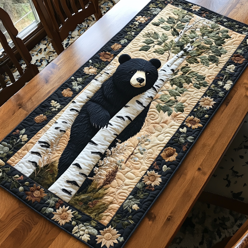 Mighty Bear Quilted Table Runner NCU0DK9591